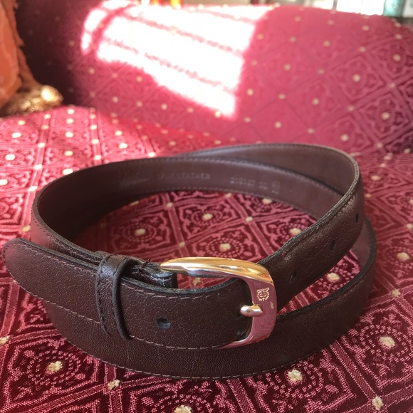 Christian Dior brown leather belt size 40 - Picture 1 of 10